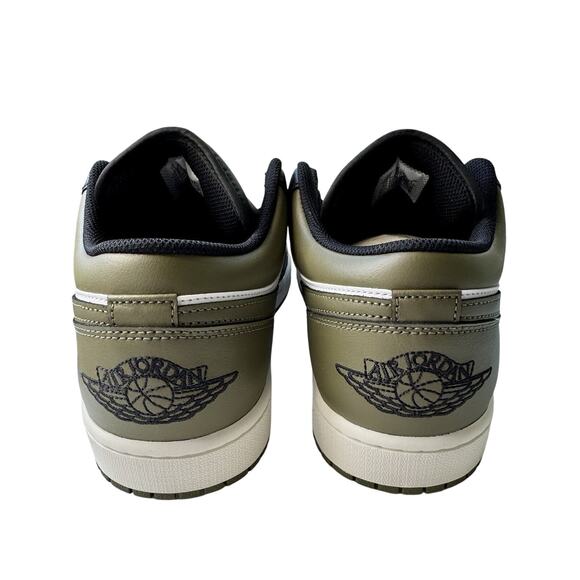 Nike Air Jordan 1 Low Black Toe Medium Olive 553558-092 Men's Size 12 NEW - Picture 2 of 10
